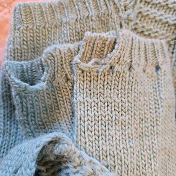 Fenn Wright Manson Sweater Women's L Turquoise Wool Alpaca Blend Romantic Boho - Picture 10 of 12